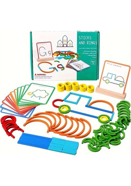 Çocuk Ahşap Geometrik Grafik Yaratıcı Yapboz Çeşitli Yapboz Yapı Taşları Montessori Erken Eğitim Zeka Oyuncakları (Yurt Dışından)