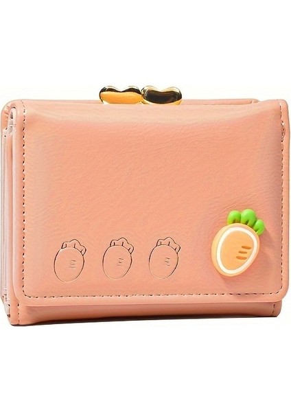 Kadın Kısa Üç Katlı Düz Renk Cüzdan (Yurt Dışından) fiyatları