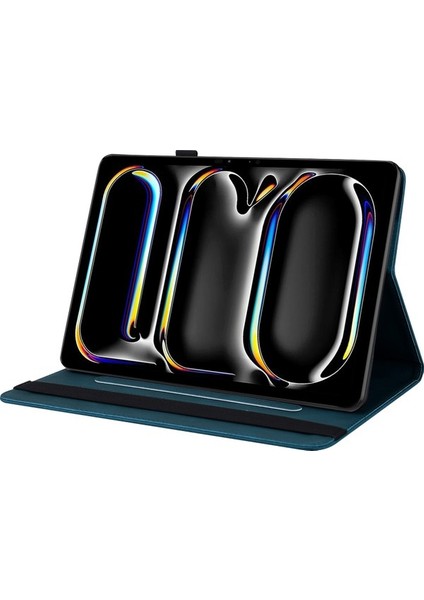 iPad Pro 11 2024 Pu Deri Tablet Çizilmez Kart Yuvaları Flip Tablet Kapağı (Yurt Dışından)