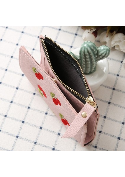 Kiraz Işlemeli Kısa Cüzdan (Yurt Dışından) fırsatları