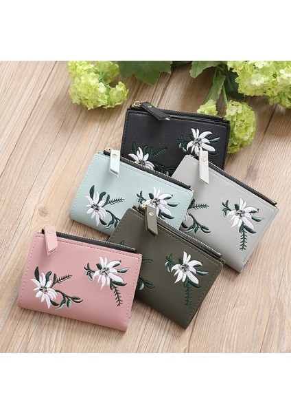 Kadın Işlemeli Ince Fermuarlı Cüzdan (Yurt Dışından) modelleri