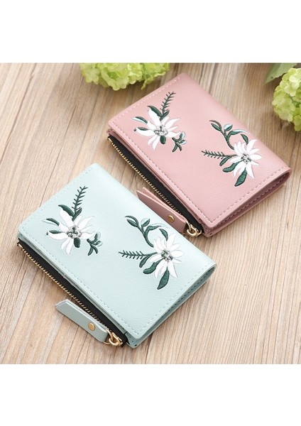 Kadın Işlemeli Ince Fermuarlı Cüzdan (Yurt Dışından) fırsatları
