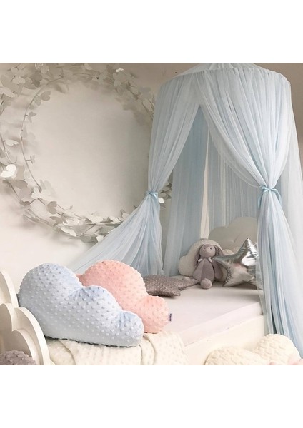 Bebek Yatağı Perde Asma Kubbe Cibinlik Mavi (Yurt Dışından) fiyatları