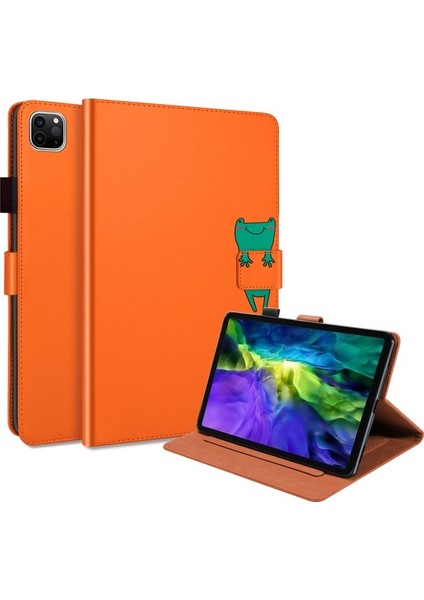 iPad Pro 11 2020 Stand Kart Kartı Tutucu Karikatür Hayvan Desen Deri Kapağı (Yurt Dışından)