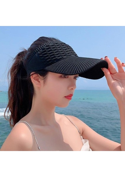 Bayan Boş Üst Doğa Sporları Sivri Kap Öğrenci Güneş Şapkası 8010 Pembe (Yurt Dışından)