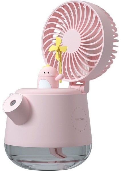 A04A USB Sevimli Pet Kettle Sprey Masaüstü Fan Pembe Küçük Dinozor (Yurt Dışından)