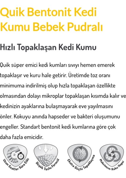 Bentonit İnce Kedi Kumu 10 Lt