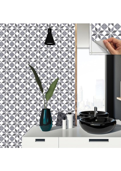Kendinden Yapışkanlı Geometrik 037 Desenli Pvc Karo 30X30 cm (33 Adet) 3m2
