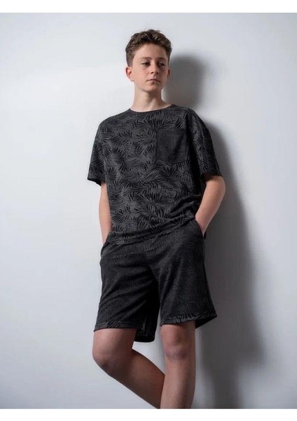 Erkek Çocuk Palmiye Desenli T-Shirt Şortlu Takım fiyatları