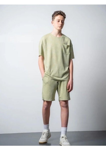 Erkek Çocuk Palmiye Desenli T-Shirt Şortlu Takım fırsatları