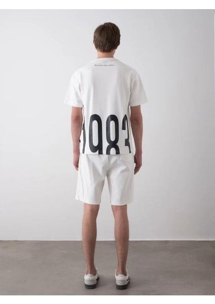 Erkek Çocuk 1983 Yazılı Pamuklu Oversize T-Shirt Şortlu Takım modelleri