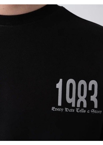 Erkek Çocuk 1983 Yazılı Pamuklu Oversize T-Shirt Şortlu Takım indirimleri