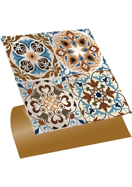 Kendinden Yapışkanlı Banyo Mutfak Kaplama Fas 010 Karma Desenli Pvc Karo 30X30 cm (33 Adet) 3m2