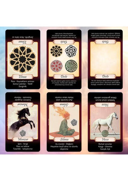 Mistik Katina Aşk Falı Kehanet Tarot Destesi / Açıklamalı 68 Kart