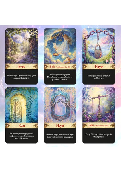 Evrenden Cevaplar Tarot Kehanet Destesi / 90 Açıklamalı Evet Hayır Belki Kartı modelleri