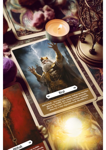 Pia Tarot Kehanet Destesi, Açıklamalı 47 Kart Kutulu Set