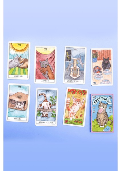 Kedi Tarot (Cat Tarot) 78 Tarot Kartı ve Rehber Kitap modelleri