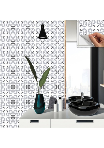 Kendinden Yapışkanlı Geometrik 034 Desenli Pvc Karo 30X30 cm (33 Adet) 3m2