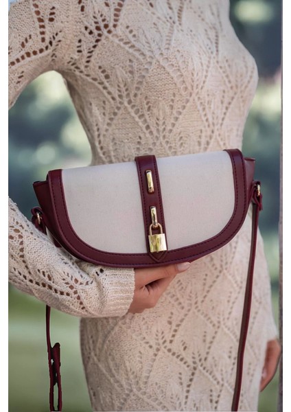 Kadın Şık Çapraz Askılı El Omuz Çantası Deri Görünümlü Günlük Kullanım Günlük Kullanım Için