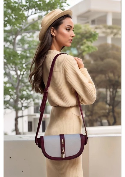 Kadın Şık Çapraz Askılı El Omuz Çantası Deri Görünümlü Günlük Kullanım Günlük Kullanım Için fiyatları