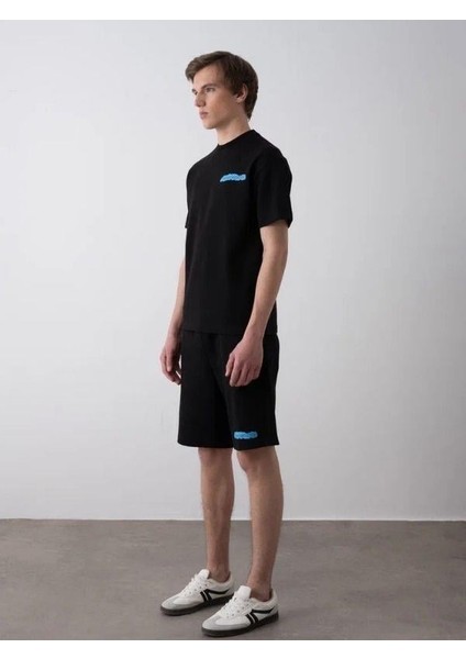 Erkek Çocuk Sırt Baskılı Pamuklu Oversize T-Shirt Şort Takım fiyatları