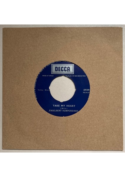 Engelbert Humperdinck Take My Heart - Winter World Of Love 45 Lik (Orjinal Dönem Baskı Plak)