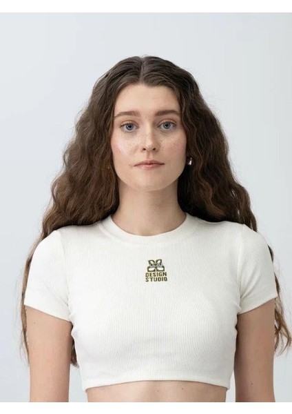 Kız Çocuk Fitilli Yarım Kollu Crop T-Shirt fırsatları