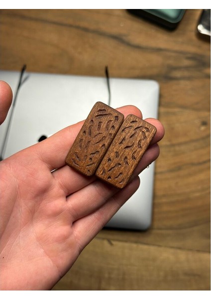 Alfa Tshirt Relax Slider El Yapımı Ahşap Mıknatıslı Fidget Oyuncak
