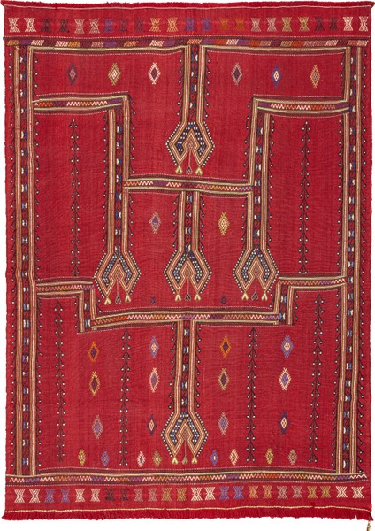 Birgos Anahtar Motifli Yün Kilim 164X225 cm