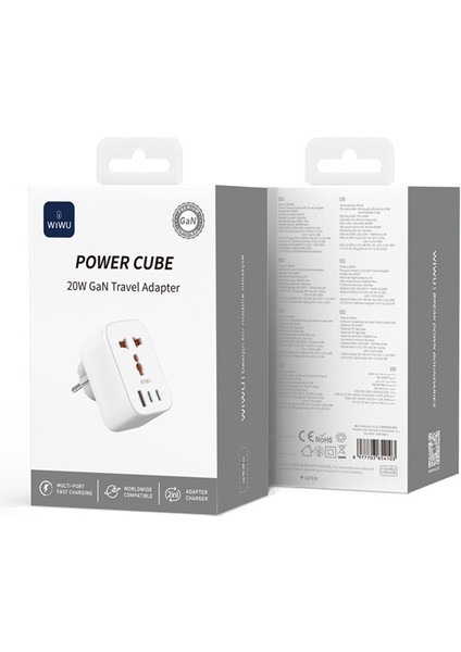 WI-UA007 20W Gan Tech Pd Hızlı Şarj Özellikli Universal Seyehat Şarj Başlığı Beyaz indirimleri