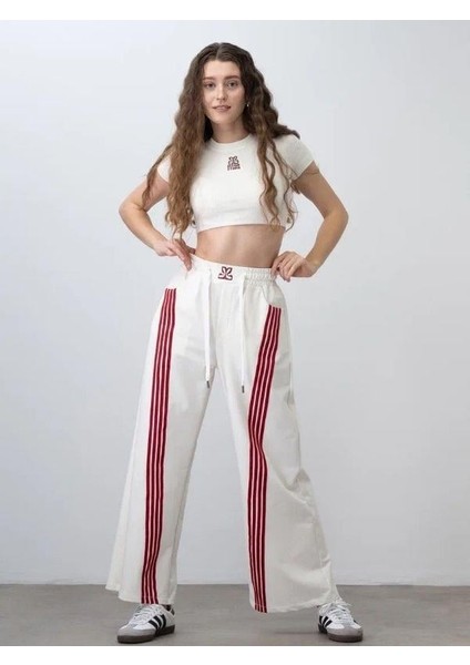 Kız Çocuk Fitilli Yarım Kollu Crop T-Shirt