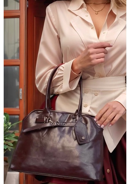 Kadın Retro Stil El Çantası Omuz Askılı Suni Deri Günlük ve Şık Kombinler Için Uzun Ömürlü