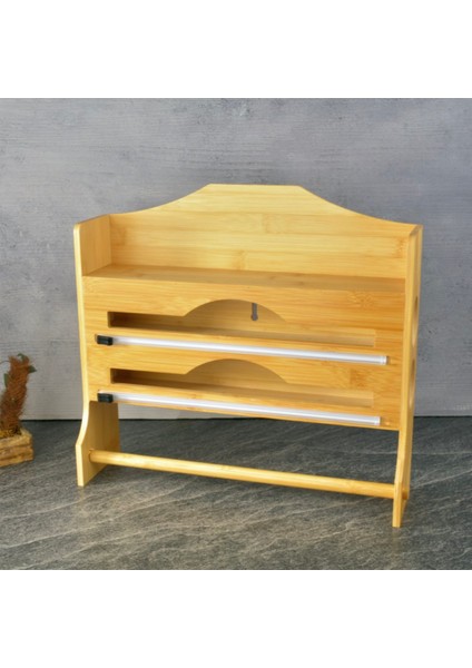 Bambu İkili Rulo Folyoluk - Kahverengi - 40x27 cm