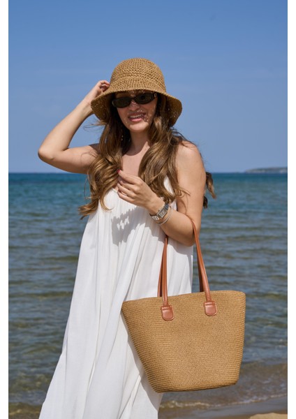 Basic Hasır Çanta Camel