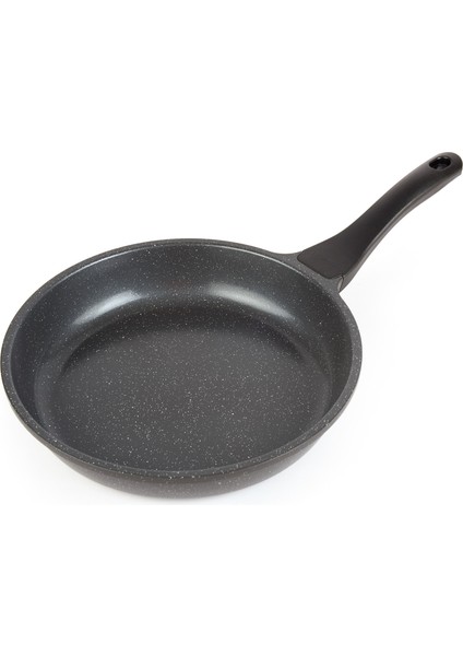 3 Parça Granit Tencere Tava Seti - Antrasit / Siyah - 26 cm