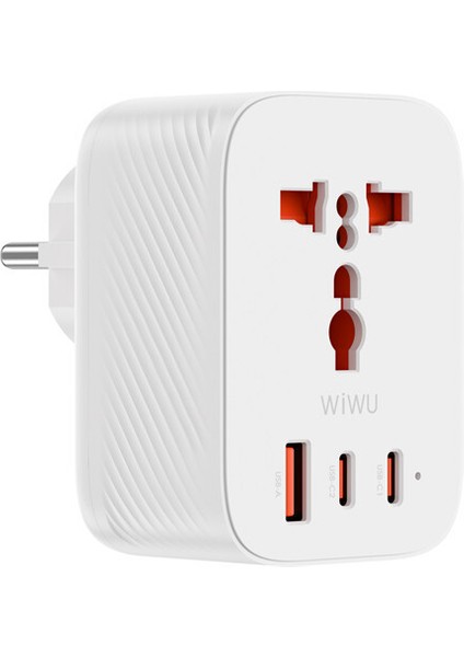 WI-UA008 30W Gan Tech Pd Hızlı Şarj Özellikli Universal Seyahat Şarj Başlığı Beyaz