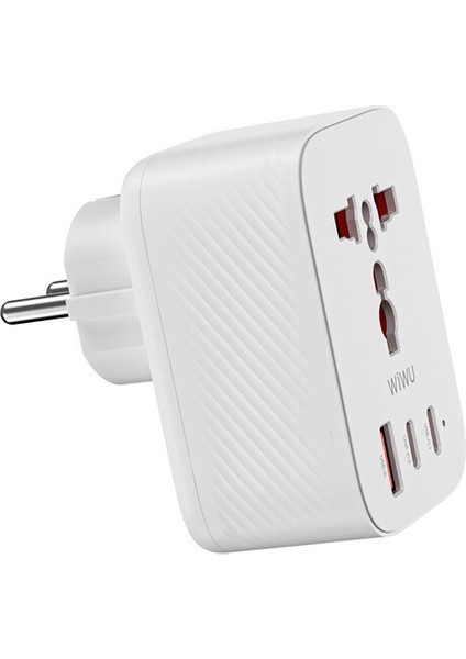 WI-UA008 30W Gan Tech Pd Hızlı Şarj Özellikli Universal Seyahat Şarj Başlığı Beyaz