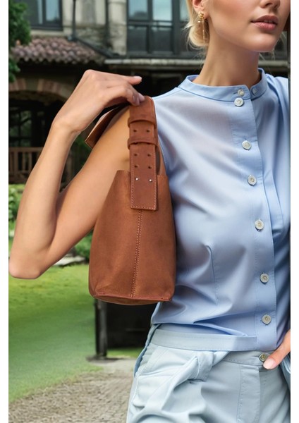 Kadın Günlük El ve Omuz Çantası Noiraski Detaylı Suni Süet Mükemmel Uyum Trend Tasarım Modern Stil