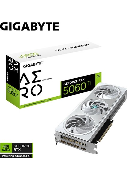 Gıgabyte Geforce Rtx 5060 Ti Aero Oc 16G Gddr7 16GB 128BIT Dlss 4 GV-N506TAERO OC-16GD Nvıdıa Ekran Kartı