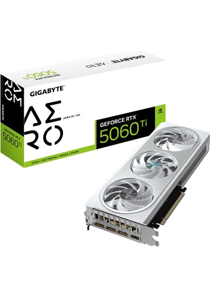 Gıgabyte Geforce Rtx 5060 Ti Aero Oc 16G Gddr7 16GB 128BIT Dlss 4 GV-N506TAERO OC-16GD Nvıdıa Ekran Kartı