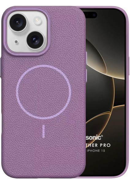 Apple iPhone 15 Kılıf Magleather Pro Lila fiyatları