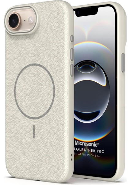 Apple iPhone 16E Kılıf Magleather Pro Bej