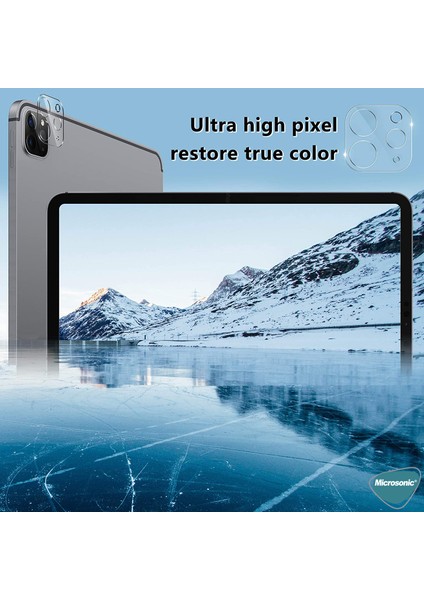 Apple iPad Pro 11 2024 (A2836-A2837) Kamera Lens Koruma Camı V2 Siyah