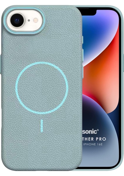 Apple iPhone 16E Kılıf Magleather Pro Mavi