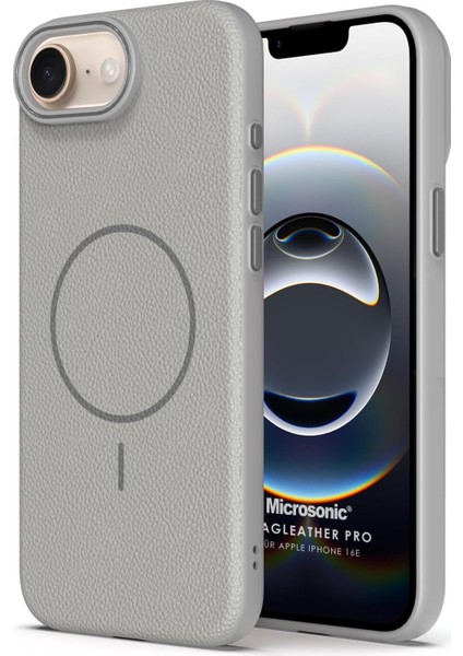 Apple iPhone 16E Kılıf Magleather Pro Gri