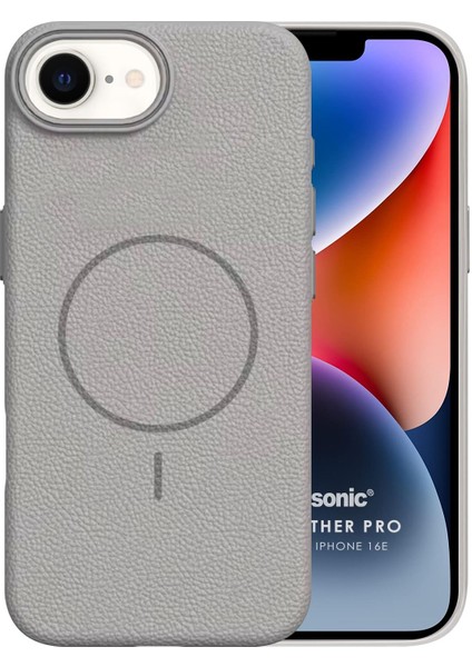 Apple iPhone 16E Kılıf Magleather Pro Gri