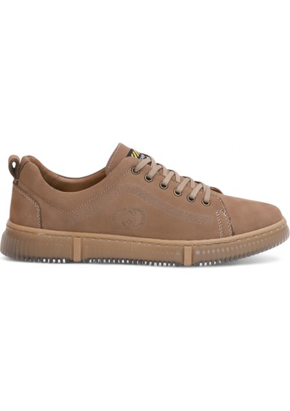 2180-LUISFIGO Hakiki Deri Üst Kalite Anatomik Tabanlı Erkek Günlük Sneakers Ayakkabı - NKT02180-KUM-40