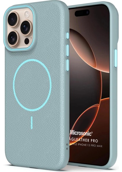 Apple iPhone 15 Pro Max Kılıf Magleather Pro Mavi