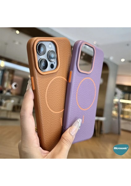 Apple iPhone 16 Pro Kılıf Magleather Pro Kahverengi