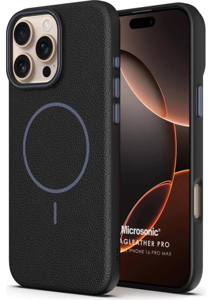 Apple iPhone 16 Pro Max Kılıf Magleather Pro Siyah